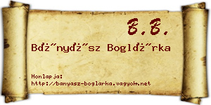 Bányász Boglárka névjegykártya