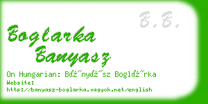 boglarka banyasz business card